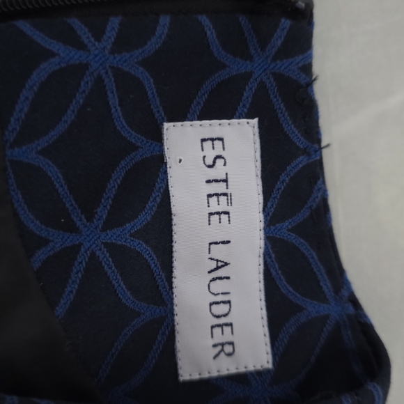 Estee Lauder Navy Patterned Midi Dress - Picture 8 of 11